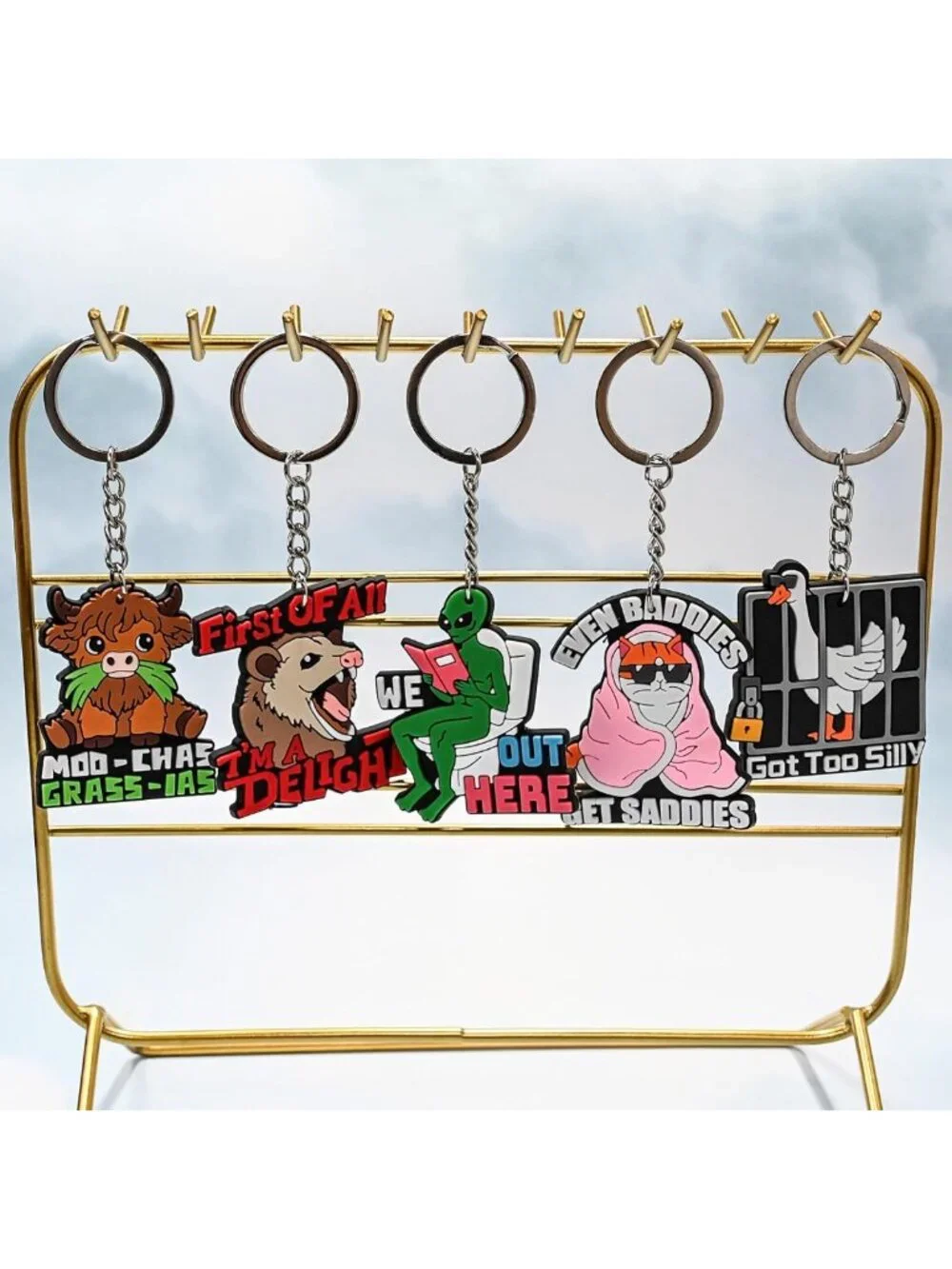 Adorable Keychain Set for Car Keys, Purse, Bag - Perfect Gifts & Rewards